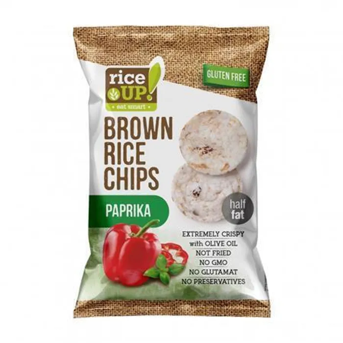 Główne zdjęcie produktu Rýžové chipsy, paprika, 60 g, RICE UP