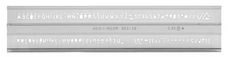 Główne zdjęcie produktu Šablona na písmena, 3,5 mm, KOH-I-NOOR