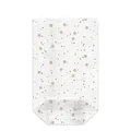 Torebka krzyżowa przezroczysta (OPP) Gwiazdy złote 14,5 x 23,5 + 6 cm [100 szt]
