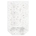 Torebka krzyżowa przezroczysta (OPP) Gwiazdy złote 18 x 30 + 7,5 cm [100 szt]
