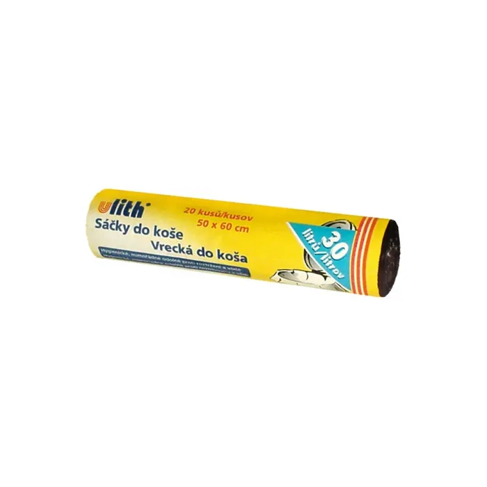 Główne zdjęcie produktu Sáček do koše (HDPE) černý 50 x 60 cm 30L `M` [20 ks]