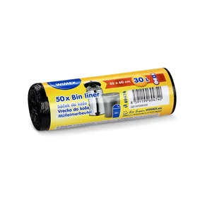 Worek na śmieci (HDPE) czarny 50 x 60 cm 30L `M` [50 szt]
