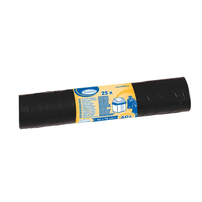 Główne zdjęcie produktu Sáček do koše (LDPE) silný černý 60 x 70 cm 60L [25 ks]