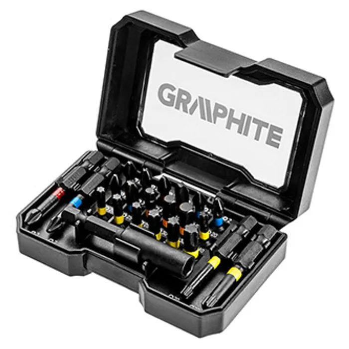 Główne zdjęcie produktu Sada bitů, 56H612, 22 bitů + magnetický nástavec, v kompaktním boxu, Graphite