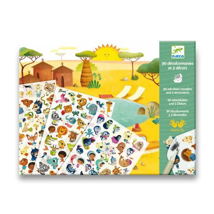 Główne zdjęcie produktu Sada Djeco s protlačovacími obrázky - Savana