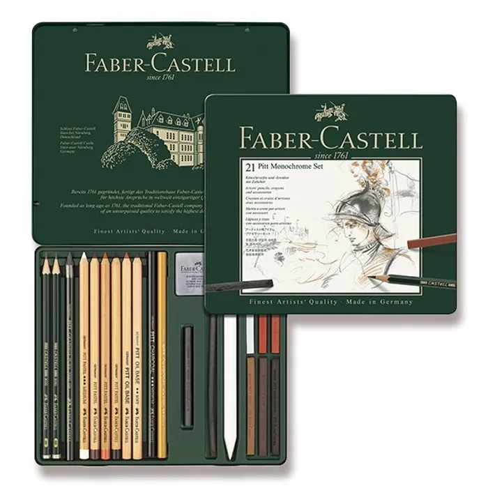 Główne zdjęcie produktu Sada Faber-Castell 112976 Pitt Monochrome 21 kusů