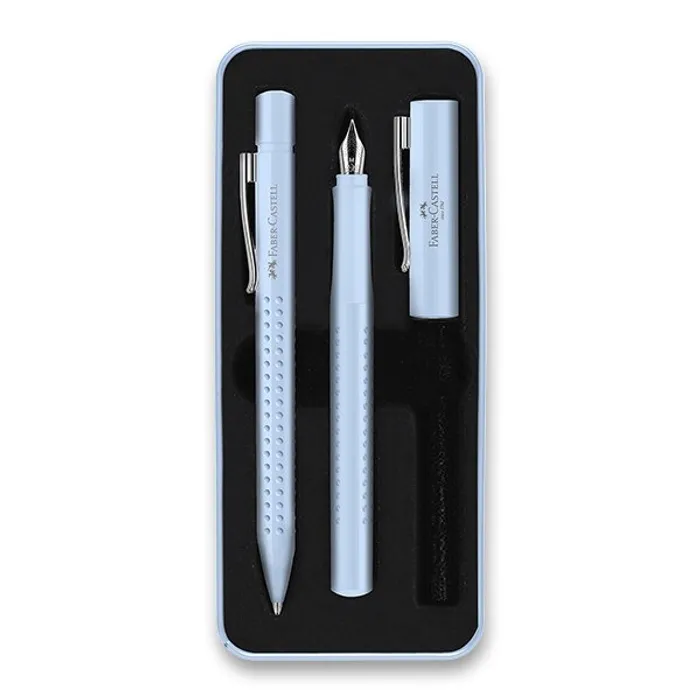 Główne zdjęcie produktu Sada Faber-Castell Grip Edition 2010 plnicí pero a kuličkové pero, světle modr