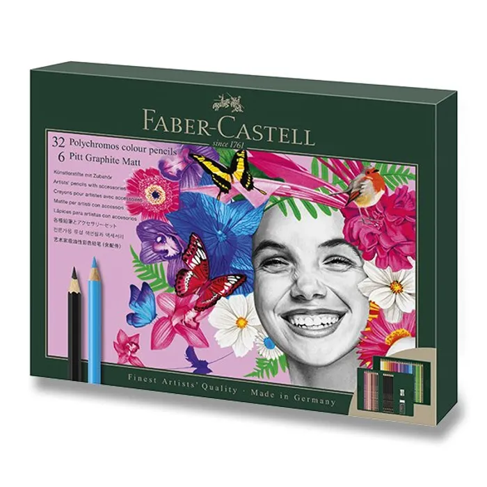 Główne zdjęcie produktu Sada Faber-Castell Polychromos & Pitt Graphite Matt 40 ks