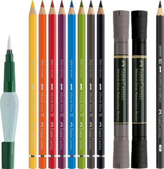 Główne zdjęcie produktu Sada Faber-Castell Try-it box, Albrech Dürer, mokrá technika - 12 ks