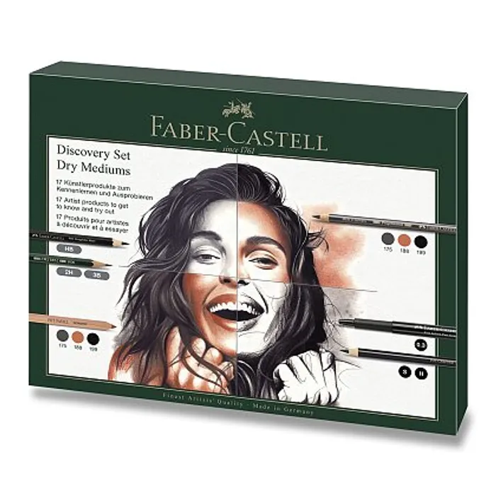 Główne zdjęcie produktu Sada Faber-Castell Try-it box, suchá technika - 17 ks