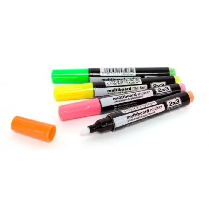 Główne zdjęcie produktu Sada fluorescentních popisovačů na skleněné tabule-4 ks