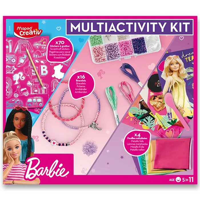 Główne zdjęcie produktu Sada Maped Creativ Barbie Multiactivity Kit sada 3v1