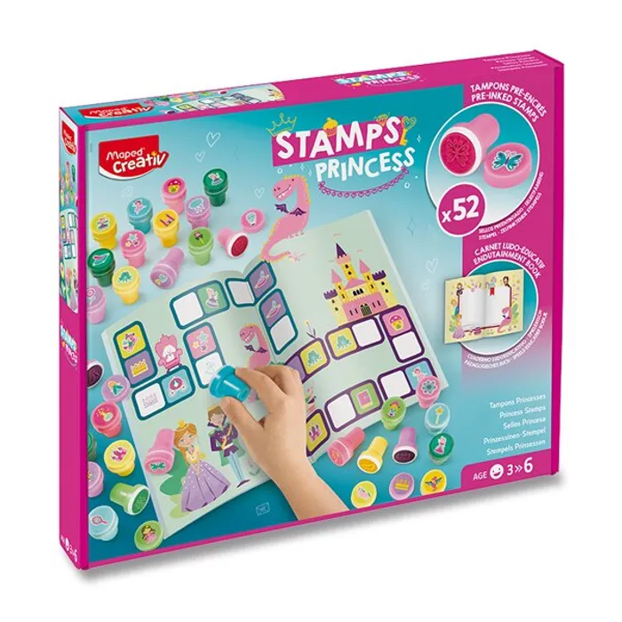 Główne zdjęcie produktu Sada Maped creativ Stamps Princess 52 ks razítek