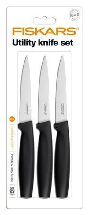 Główne zdjęcie produktu Sada nožů "Functional Form", 11cm, FISKARS, černá