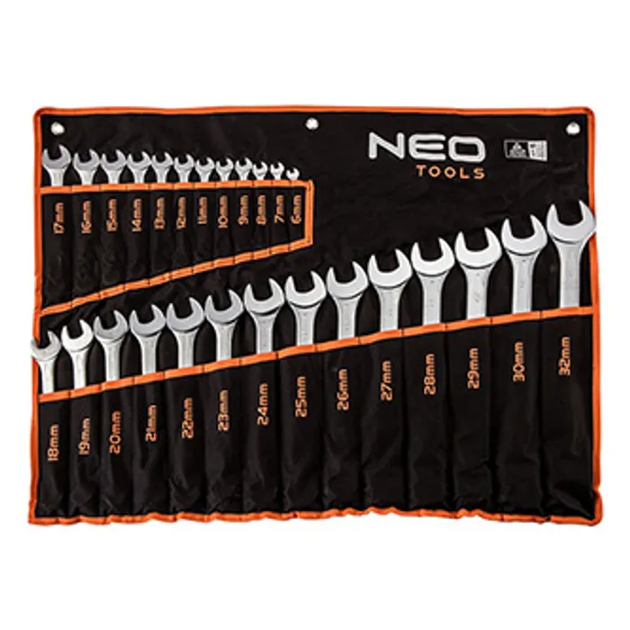 Główne zdjęcie produktu Sada očkových klíčů, 09-754, 6-32mm, z chrom-vanadiové oceli, Neo Tools
