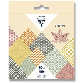 Zestaw jesiennych papierów Clairefontaine Origami, 60 arkuszy