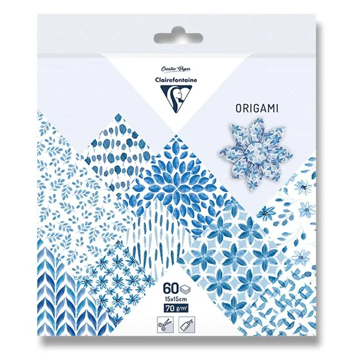 Główne zdjęcie produktu Sada papírů Clairefontaine Origami Shibory, 60 listů