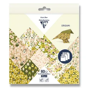 Zestaw papierów wiosennych Clairefontaine Origami, 60 arkuszy