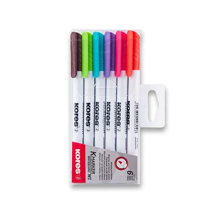 Główne zdjęcie produktu Sada popisovačů Kores K-Marker W1 sada 6 barev
