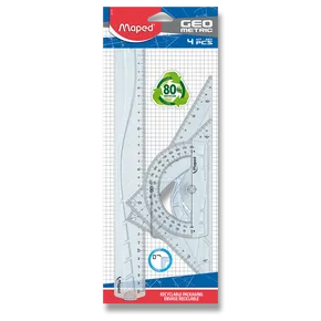 Zestaw linijek Maped Geometric Maxi, zestaw 4 szt., blister