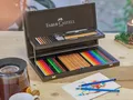 Zestaw do rysowania Faber-Castell 110084 Kompendium drewniane pudełko, 53 szt
