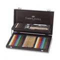 Zestaw do rysowania Faber-Castell 110084 Kompendium drewniane pudełko, 53 szt
