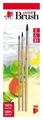 Zestaw pędzli, 3PCS, nr 4-6-10, drewniany, ICO „jeże” naturalne