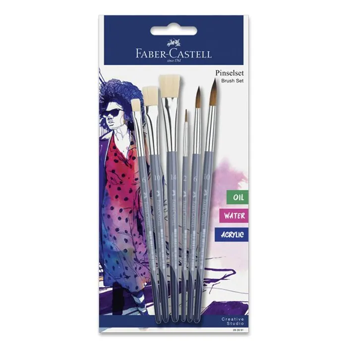 Główne zdjęcie produktu Sada štětců Faber-Castell Brush Set 6 ks