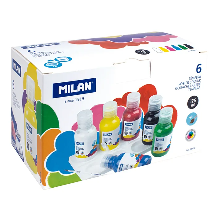 Główne zdjęcie produktu Sada temperových barev 6ks 125 ml