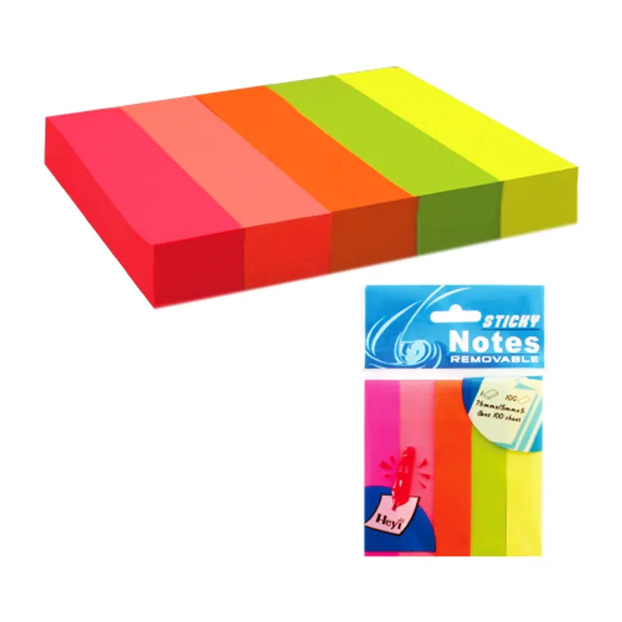 Główne zdjęcie produktu Samolepící bloček 15x75 neon - 5x100listů