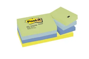 Blok samoprzylepny, 38x51 mm, 12x100 arkuszy, 3M POSTIT