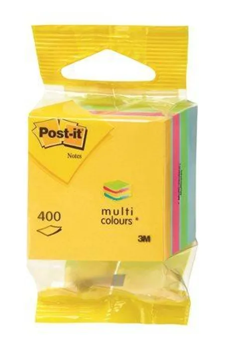 Główne zdjęcie produktu Samolepicí bloček, 51x51 mm, 400 lístků, blister, 3M POSTIT