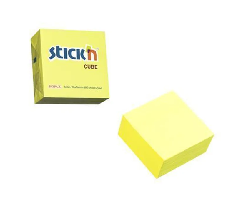 Główne zdjęcie produktu Samolepicí bloček Hopax Stick’n Neon Notes 76 × 76 mm, 400 listů