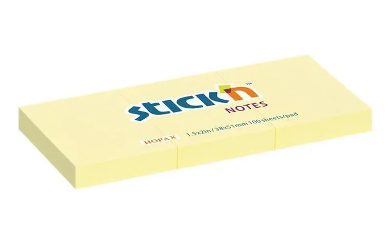 Główne zdjęcie produktu Samolepicí bloček Hopax Stick’n Notes 38 x 51 mm, 100 listů, 3ks
