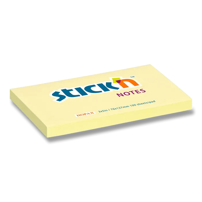 Główne zdjęcie produktu Samolepicí bloček Hopax Stick’n Notes 76 x 127 mm, 100 listů