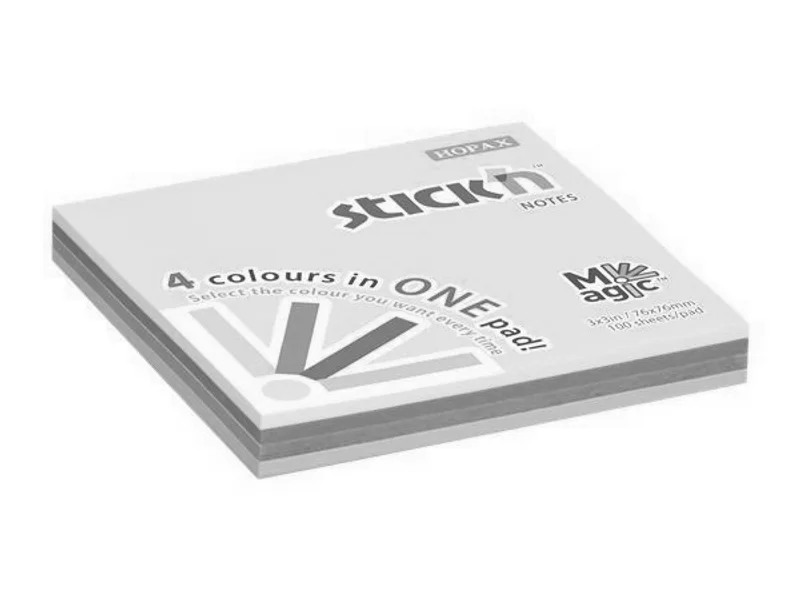 Główne zdjęcie produktu Samolepicí bloček Hopax Stick’n Notes Magic Pads 76 x 76 mm, 100 listů, neonový