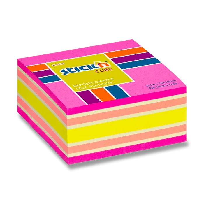 Główne zdjęcie produktu Samolepicí bloček Hopax Stick’n Notes Neon růžový