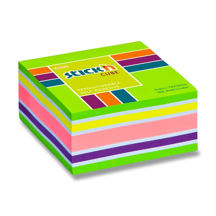 Główne zdjęcie produktu Samolepicí bloček Hopax Stick’n Notes Neon zelený