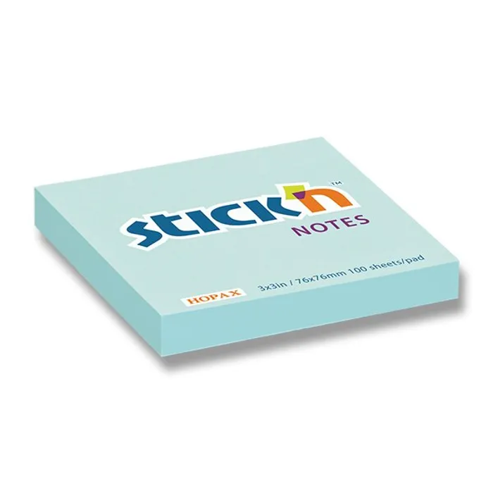 Główne zdjęcie produktu Samolepicí bloček Hopax Stick’n Pastel Notes 76 × 76 mm, 100 listů, modrá