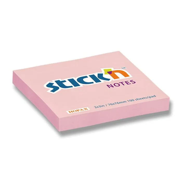 Główne zdjęcie produktu Samolepicí bloček Hopax Stick’n Pastel Notes 76 × 76 mm, 100 listů, růžová