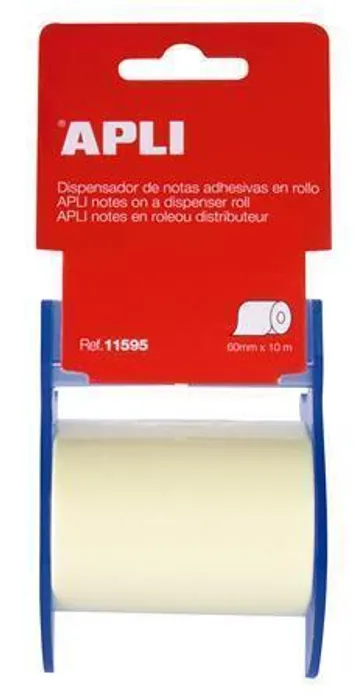 Główne zdjęcie produktu Samolepicí bloček s dávkovačem, 60 mm x 10 m, APLI