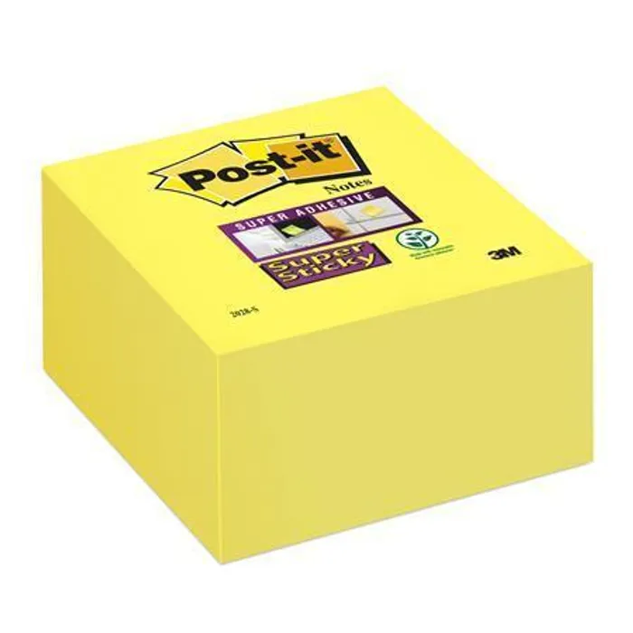 Główne zdjęcie produktu Samolepicí bloček "Super Sticky", ultra žlutá, 76 x 76 mm, 350 listů, 3M POSTIT 7100265573