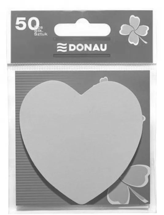 Główne zdjęcie produktu Samolepicí bloček ve tvaru srdíčka, 50 lístků, DONAU, žlutý