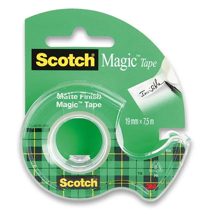 Główne zdjęcie produktu Samolepicí páska 3M Scotch Magic Invisible 19 mm x 7,5 m, s odvíječem