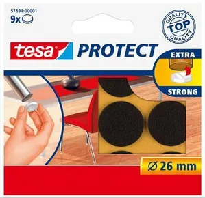 Podkładki samoprzylepne "Protect® 57894", brązowe, filc, 26 mm, TESA