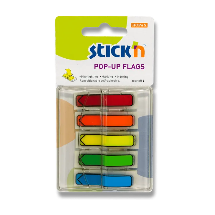 Główne zdjęcie produktu Samolepicí proužky Hopax Stick’n Pop-Up Flags šipky, 5 x 30 ks