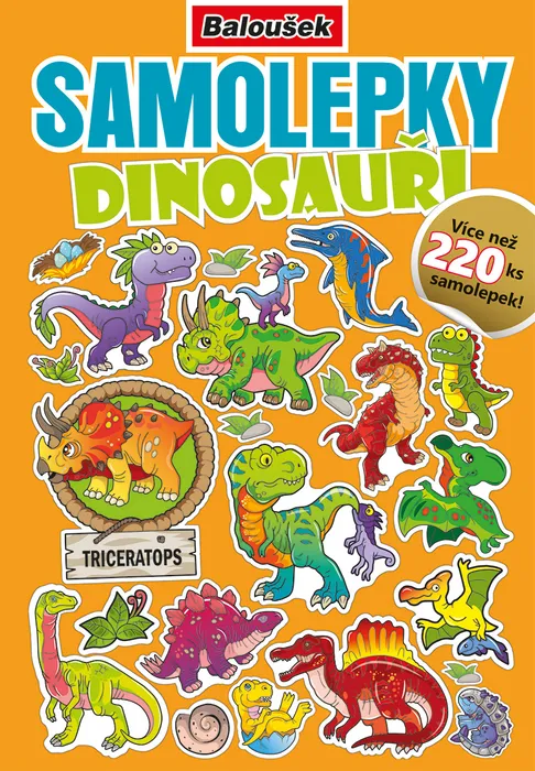 Główne zdjęcie produktu Samolepkový sešit - Dinosauři