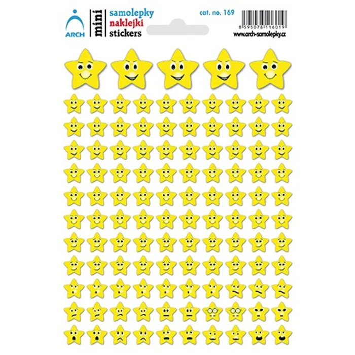 Główne zdjęcie produktu Samolepky "Hvězdičky" žluté