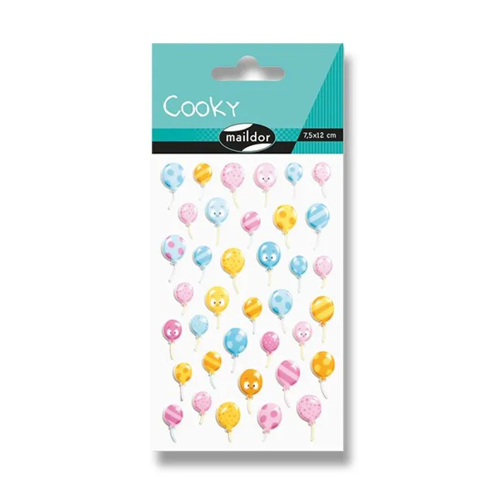 Główne zdjęcie produktu Samolepky Maildor 3D Cooky Balónky