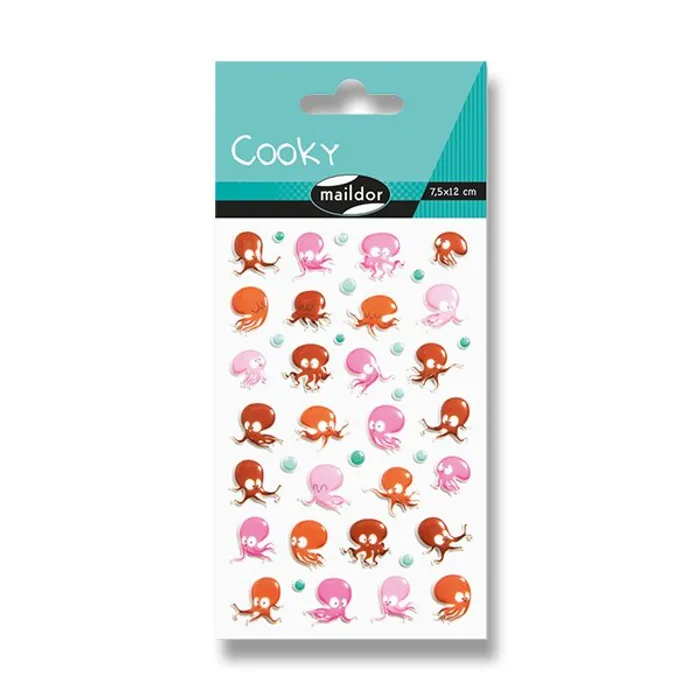 Główne zdjęcie produktu Samolepky Maildor 3D Cooky Chobotnice
